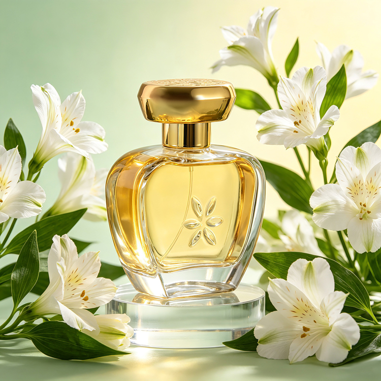 Bouteille de parfum en verre en forme de pomme en gros de 100 ml avec capuchon doré