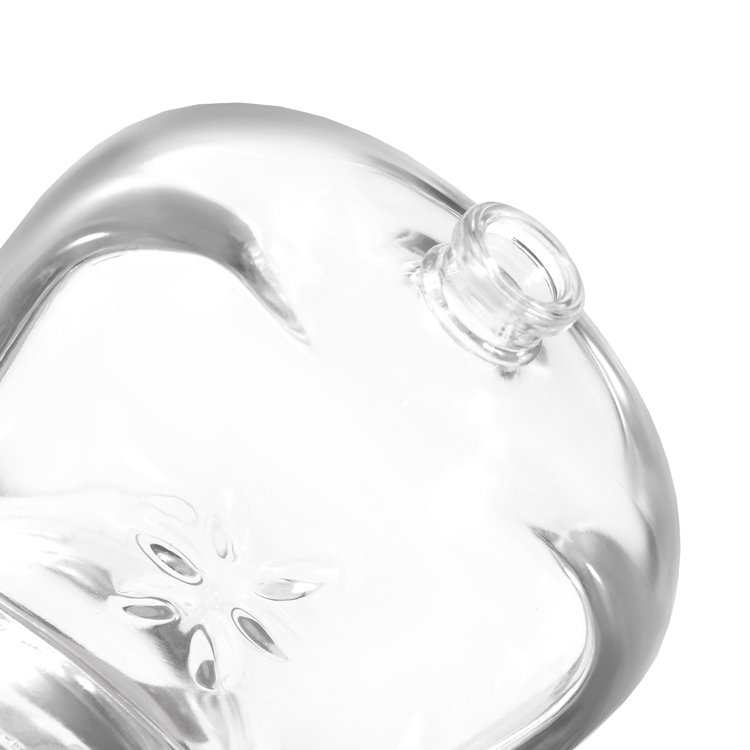 Bouteille de parfum en verre en forme de pomme en gros de 100 ml avec capuchon doré