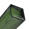 Bouteille de diffuseur de roseau en verre carré vert de qualité supérieure avec bouchon noir, bouteille de diffuseur d'aromathérapie personnalisée pour parfum de maison