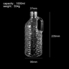 Bouteille de jus en verre de 1000ml avec poignée, bouteille de boisson en verre réutilisable de grande capacité pour jus, infusion à froid de limonade