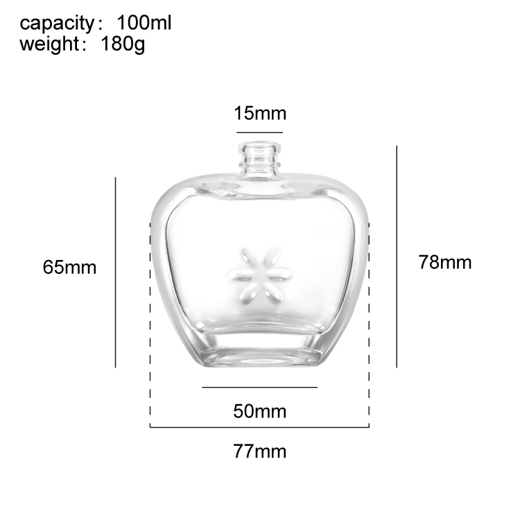 Bouteille de parfum en verre personnalisée avec bouchon en cristal Fabricant de bouteilles de parfum en gros